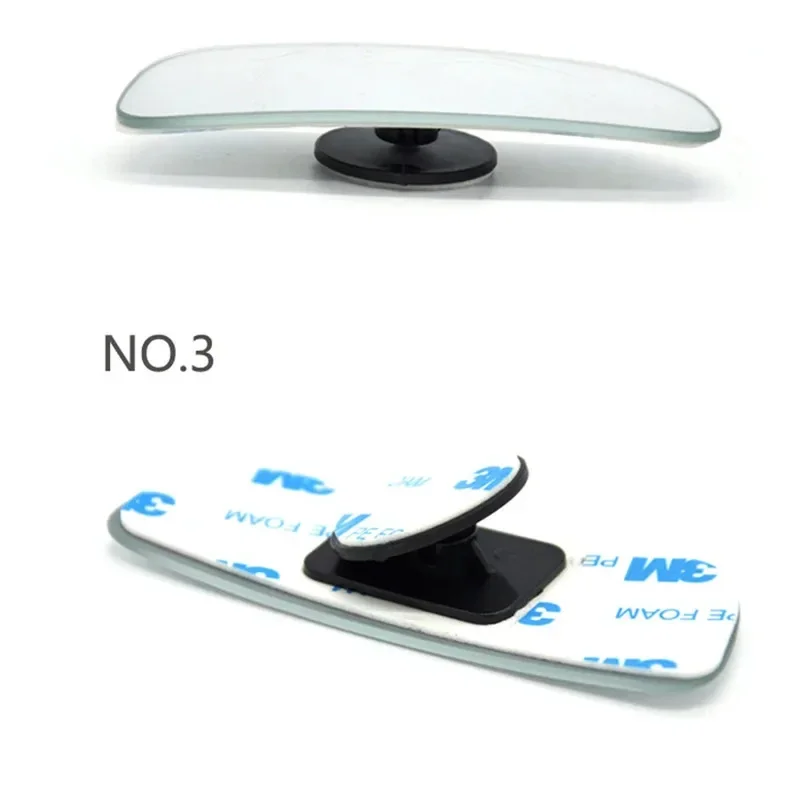 Car Arc Wide-angle Rearview Mirror Clear Slim Blind Spot Reversing Glass Convex Rear View Mirror Parking 2Pcs