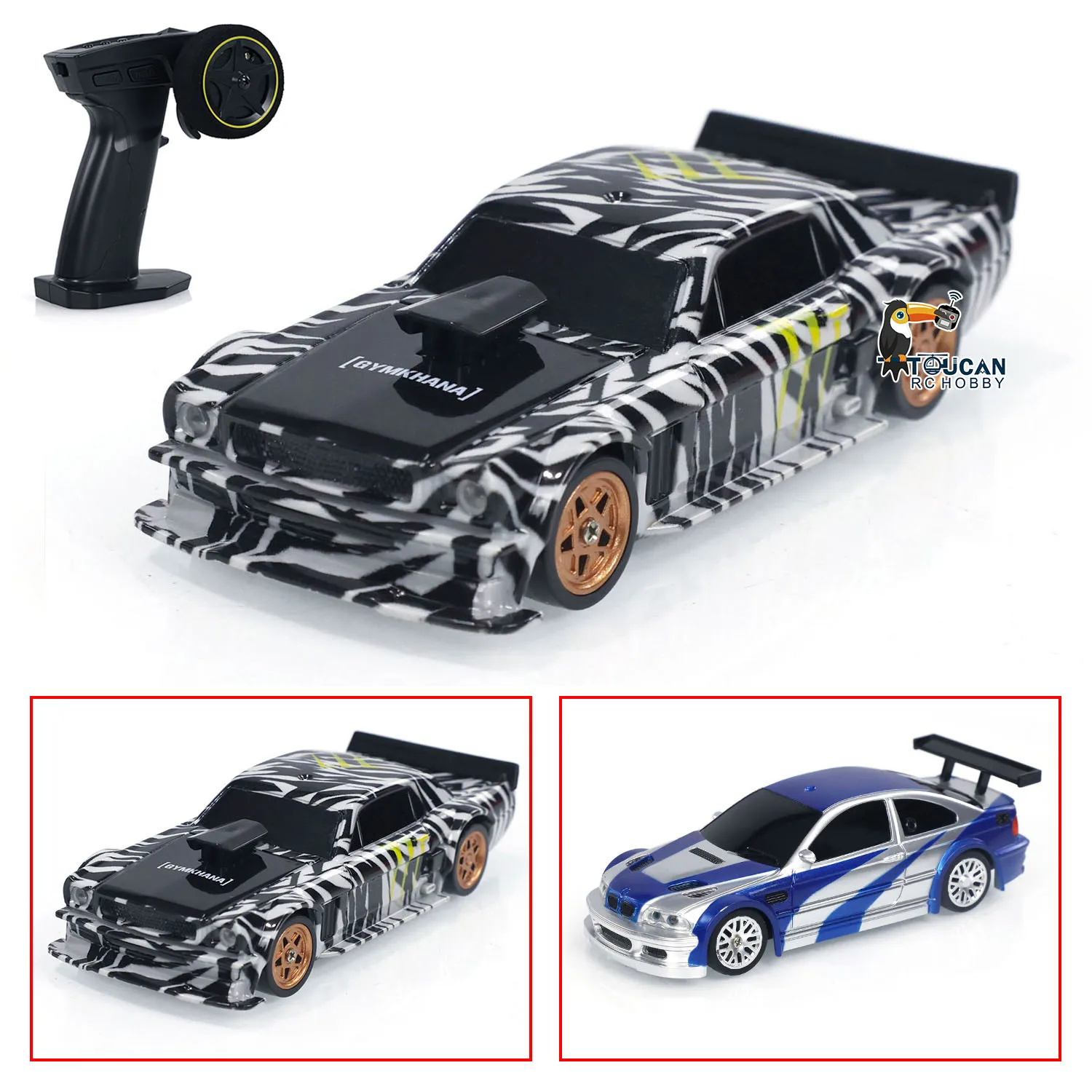 Outdoor Toys 1/43 2.4g Radio Control Drift Car 4WD RC Mini Race Car High-Speed Motor Vehicle Model for Boys Gifts TH23884 2
