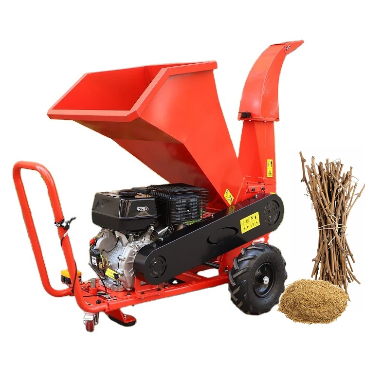 

OEM CE Certificate Forestry Machinery Firewood Processor 6.5HP Gasoline Wood Crusher Small Chipper Shredder