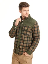  Fannel Shirt Style Jacket Autumn Winter Men's Warm Cotton Outwear Fleece Thick Daily Leisure Multiple Pockets Coat 
