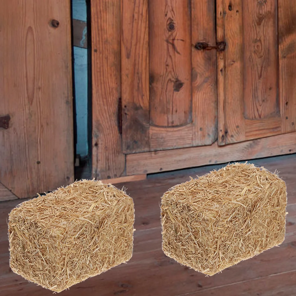 

8 Pcs Home Accessories Simulated Adorn Pillar DIY Scene Haystack Ornament Yard Decor Wood Hayrick Fake Natural