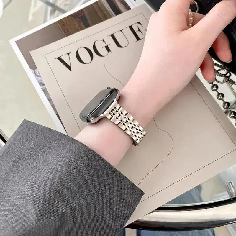 Elegant Stainless Steel Slim Watch Band Strap