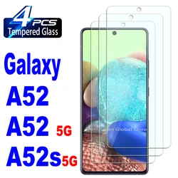 Premium Tempered Glass Screen Protectors - 2/4 Pack - 2 pieces (For Galaxy A52)