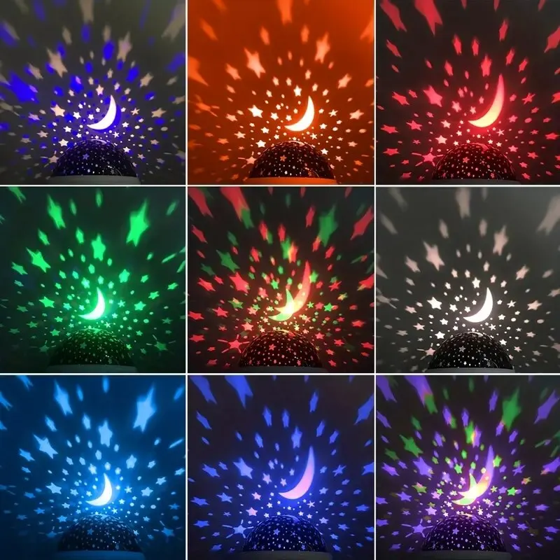 Starry sky lamp galaxy projector rotating LED night light planetarium children bedroom star night lights moon light kids gift