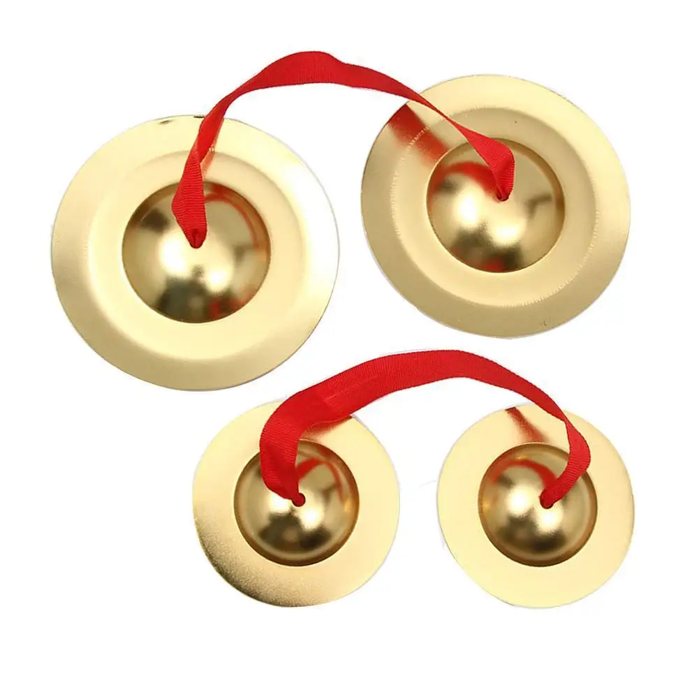 1 Pair Cymbals Children Toys Hand Cymbals Copper Hand Finger Gong Percussion Musical Instruments