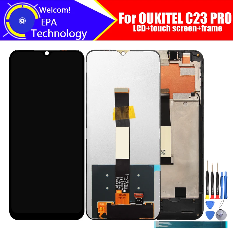

6.53 inch OUKITEL C23 PRO LCD Display+Touch Screen Digitizer Assembly 100% Original New LCD+Touch Digitizer for C23 PRO+Tools.