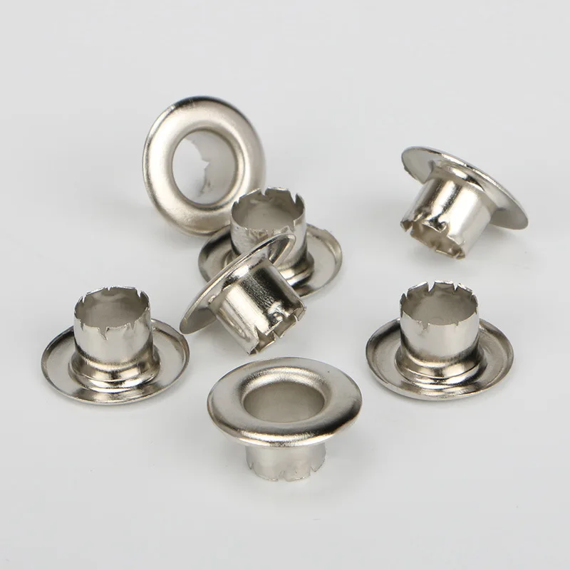 SilveryMetalGrommetsEyelets4mm5mm6mm5mmHoleSelfBacking