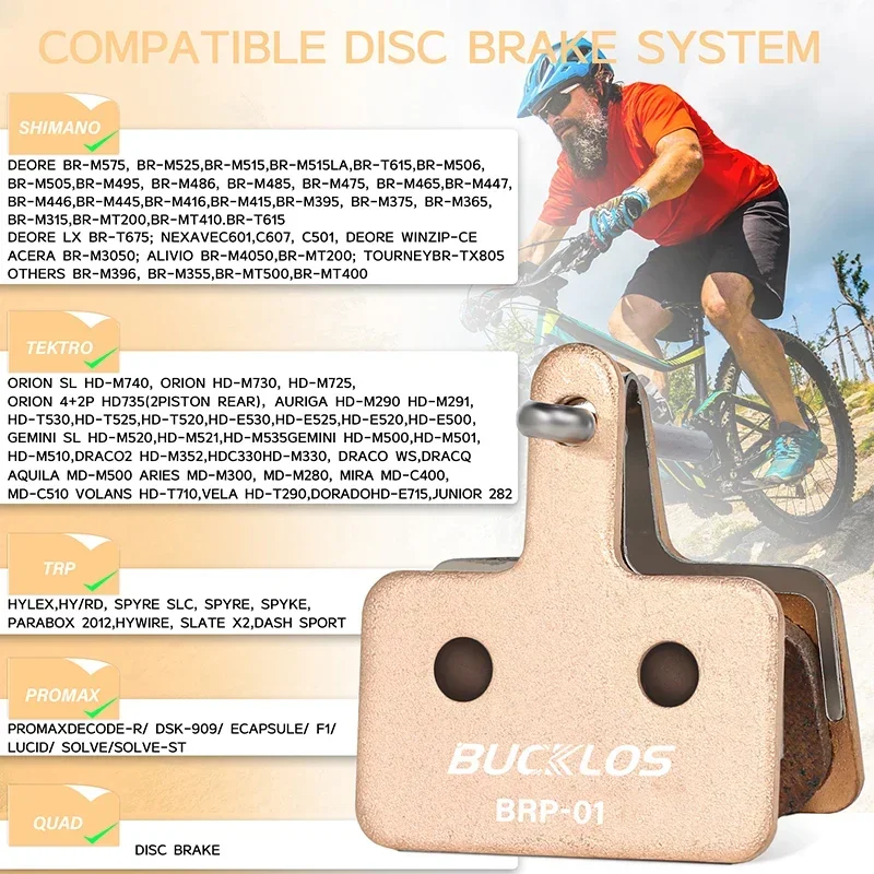 Bicycle Disc Brake Pads for Shimano B01S/B03S/B05S-RX Sintered-Metal Mtb Bike Hy