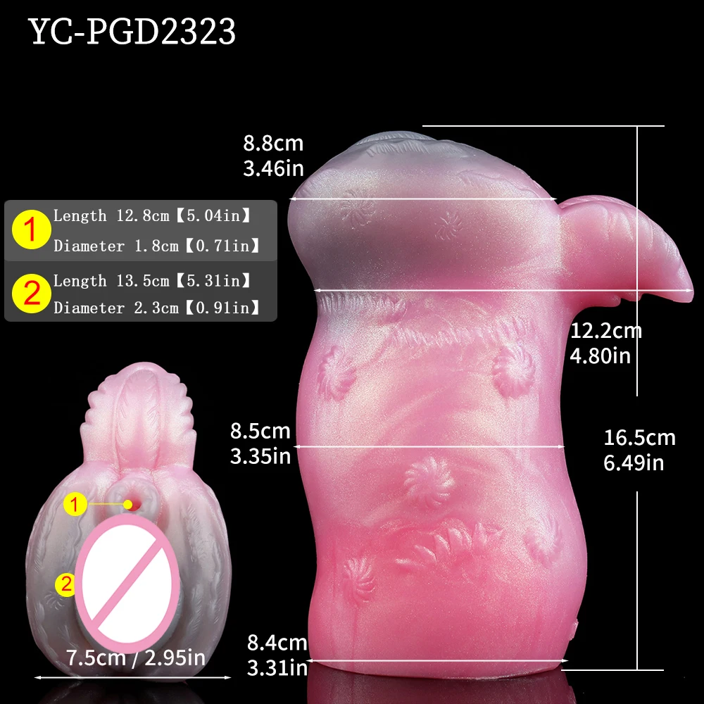 GEEBA Fantasy Animal Pussy Male Masturbator Pocket Pussy Realistic Dual Channel Design Men's Stroker Adult Man Penis Training