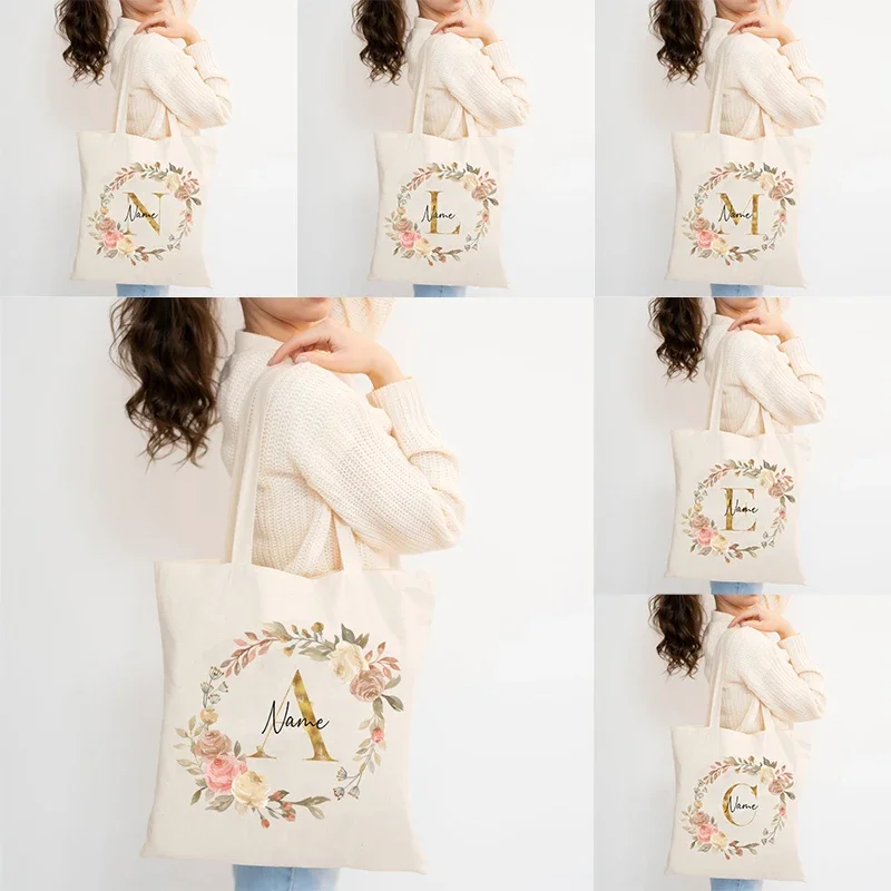 Shopping Bag Tote Bags Canvas Bag Canvas Bags Personalization Totes Shopper Bag Woman Reusable Canvas Bolsas Bachelorette Party Gift Beach Handbag Aesthetics Organizer
