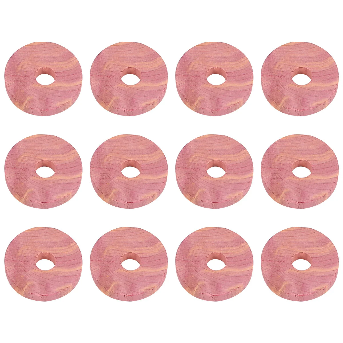 

30pcs Cedar Fresh Red Cedar Wood Rings Aromatic Cedar Blocks Red Cedar Hangers for Closets and Drawers Clothes Storage Protector