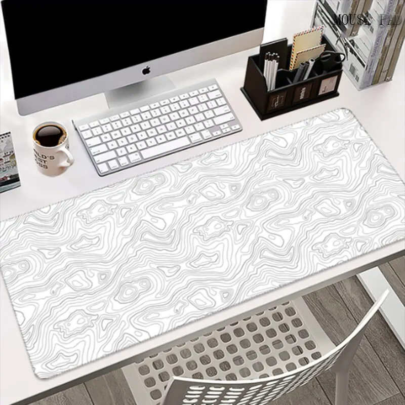 Mouse pad Large Gaming Mouse Pad Gamer Big Mouse Mat Computer Locking Edge 90x40cm Keyboard Desk Black and White Mice Pad