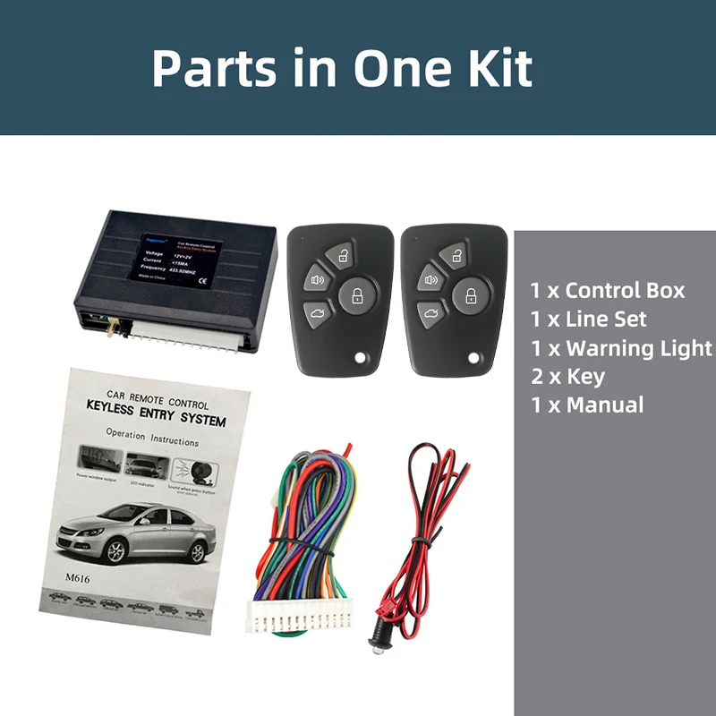 Car Alarm System Remote Central Door Lock Entry Keyless Central Locking Auto Remote Kit For Car