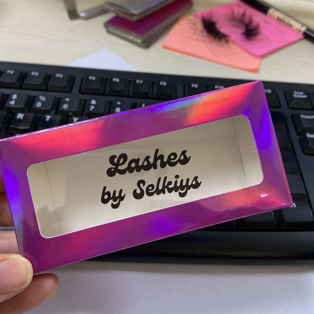 OEM/ODM Lash Box Wholesale 10-100Pcs Custom Logo Lash Packaging Private Label Empty Paper Eyelash Packaging Box Suppliers 2