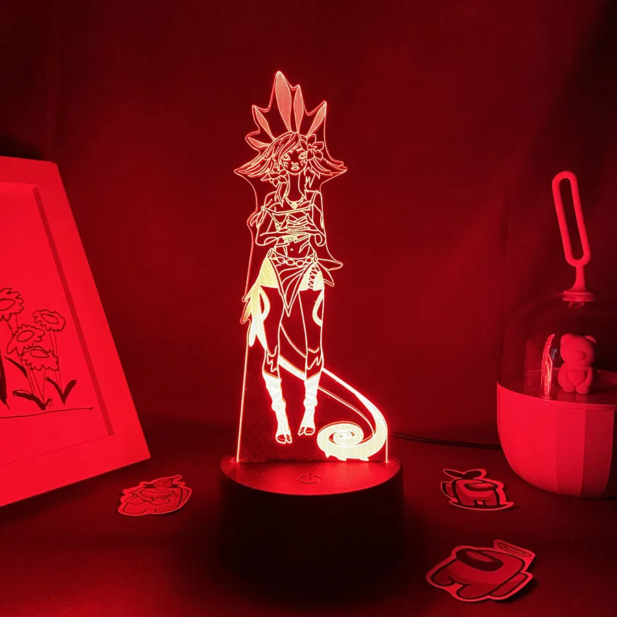 Game League Of Legends Neeko Il Famoso Camaleonte 3D Led Neon Night Lights Bedroom Decor Game Lol Neeko Lava Lamp Regali Per Bambini