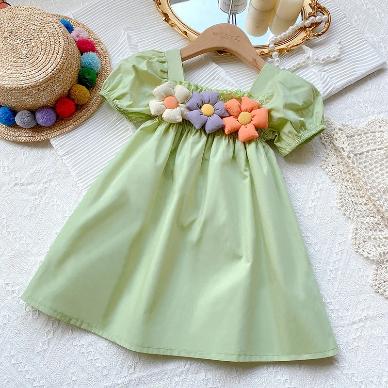 Aile Rabbit Girl's Dress 2022 Summer New Girl's Flower Short Sleeve ...