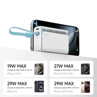 CUKTECH Power Bank 10000 33W MAX Output Built-in Cable PD PPS UFCS Fast Charging For iPhone 16 Xiaomi 15 Samsung 2