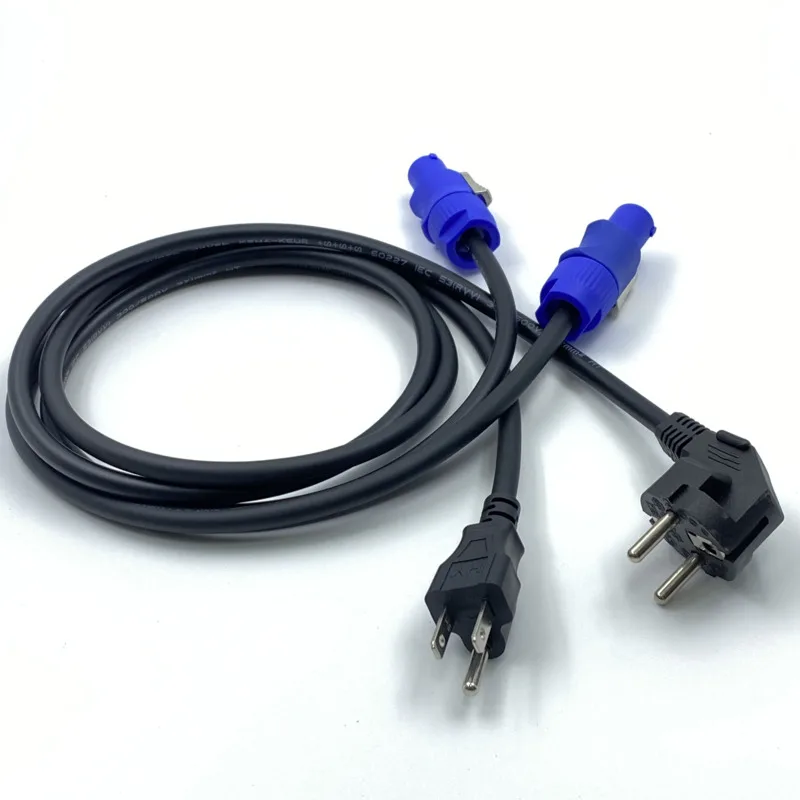 

AC Power Cable Powercon Blue Connector US EU Plug Extension For Led Beam Moving Head Stage Lighting DJ Powercon 230V 110V Supply