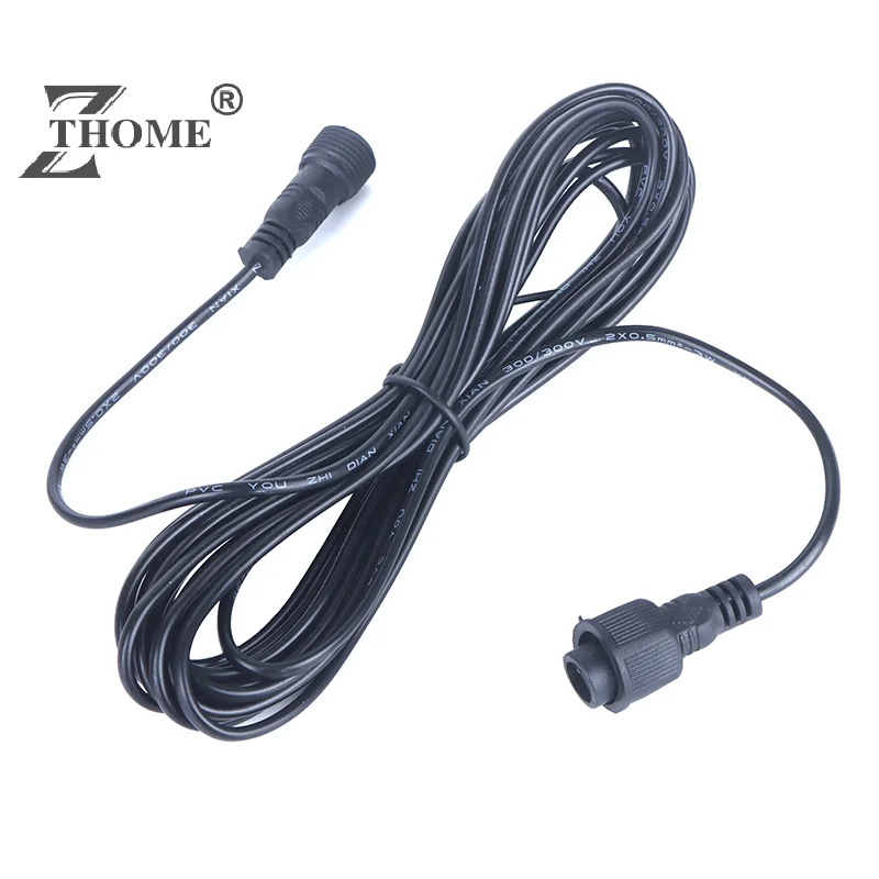 Solar Spotlight Cable 5 Meter Extension Cable For Solar Spotlight Waterproof Cable 2 Pin Male To Female Connector Floodlight Universal 5M