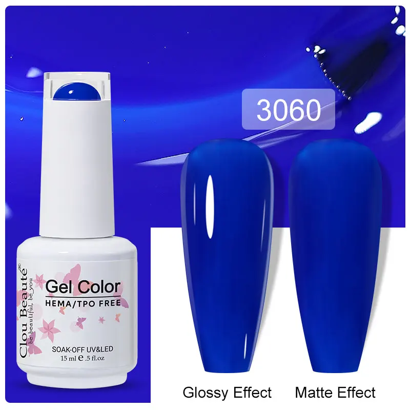 Clou Beaute 15ml Black Red Semi-Permanent Gel Nail Polish