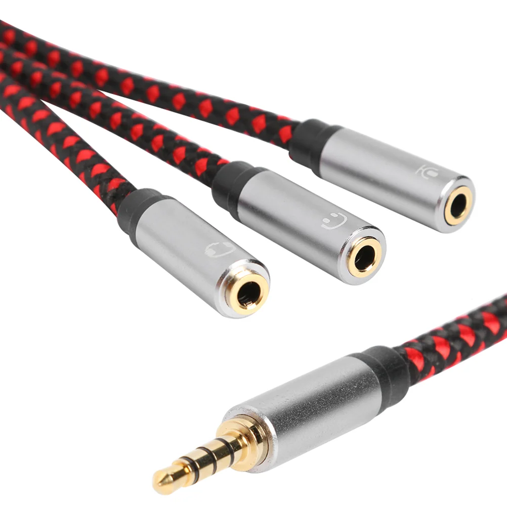 

Headphone Splitter 35mm 3-way Earphone Splitter Cable Audio Adapter Cord
