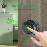 Aluminium Door Lock Smart Fingerprint Key Unlock Bluetooth Digital Electronic Door Locks Tuya APP Remote Control USB Charge - Image 2