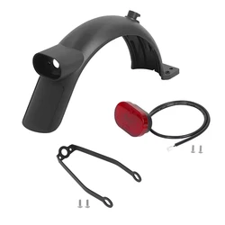 Enhanced Rear Fender with Hook Lock for E - Scooter - Mudguard & Tire Splash Guard with Brake Tail Light (Set B)