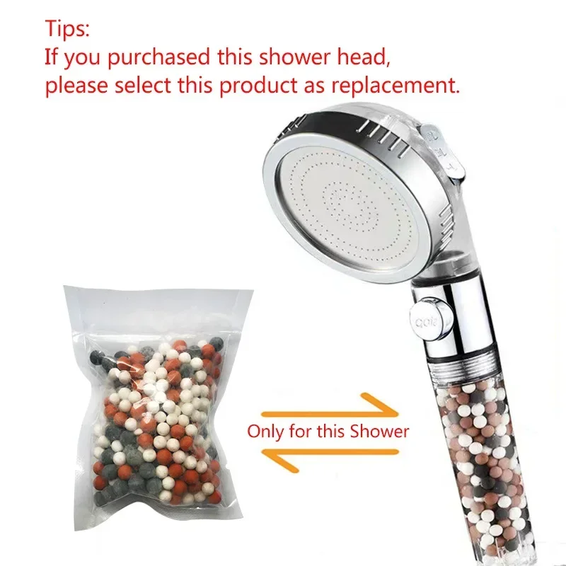 ZhangJi 3 Modes Adjustable High Pressure Shower Head Tourmaline Replaceable Filter SPA Shower Water Saving  Switch Button Shower 4