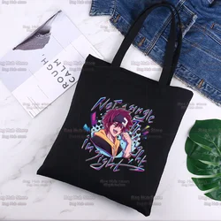 Japanese Anime SK8 The Infinity Cartoon Skateboard Casual Black Canvas Bag Shopping Bag  Reusable Bag Ladies Shoulder Bag  Tote
