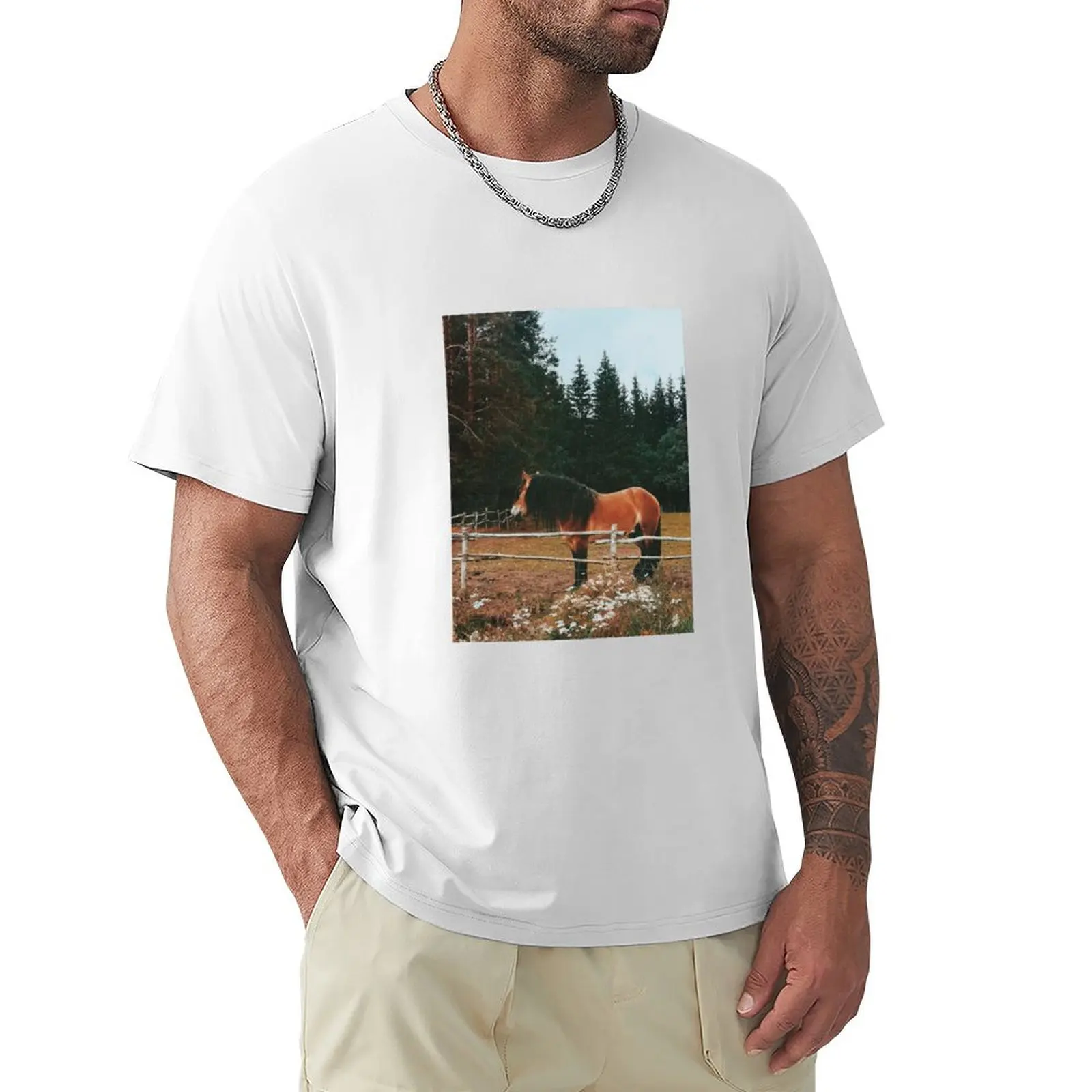 

Summer Field T-shirt plus sizes plain mens t shirts casual stylish