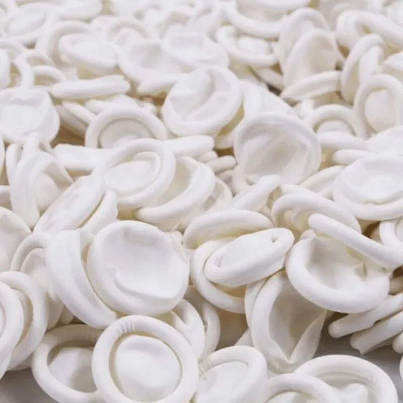 100/400/600pcs Disposable White Latex Finger Cots Anti Slip Anti Static Wear Resistant Dust Free Thickened Latex Finger Cots