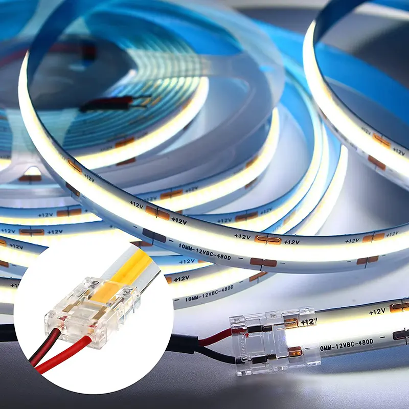 COB LED Wire Connector 5 8 10mm Connection Solderless Mini Buckle FCOB RGB CCT LED Strip Lights 2 3 4 Pin Connector With Wire - Image 5
