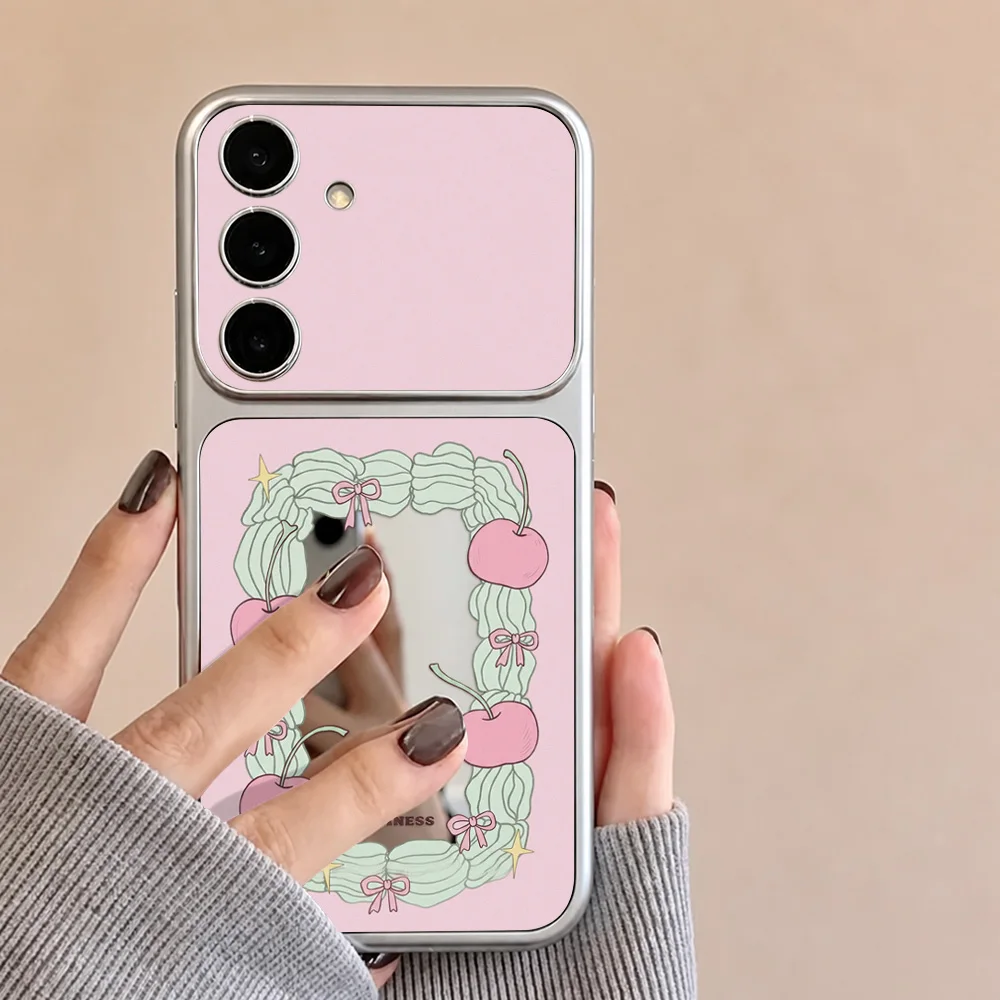 Chic Floral Shockproof Mirror Phone Case