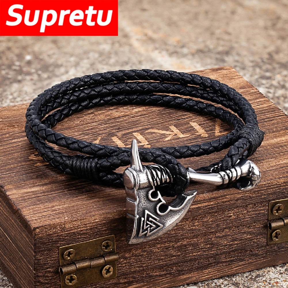 Buy Viking Axe Bracelet Adjustable Paracord Bracelet Nordic Axe Clasp Rune  Bead Online in India - Etsy