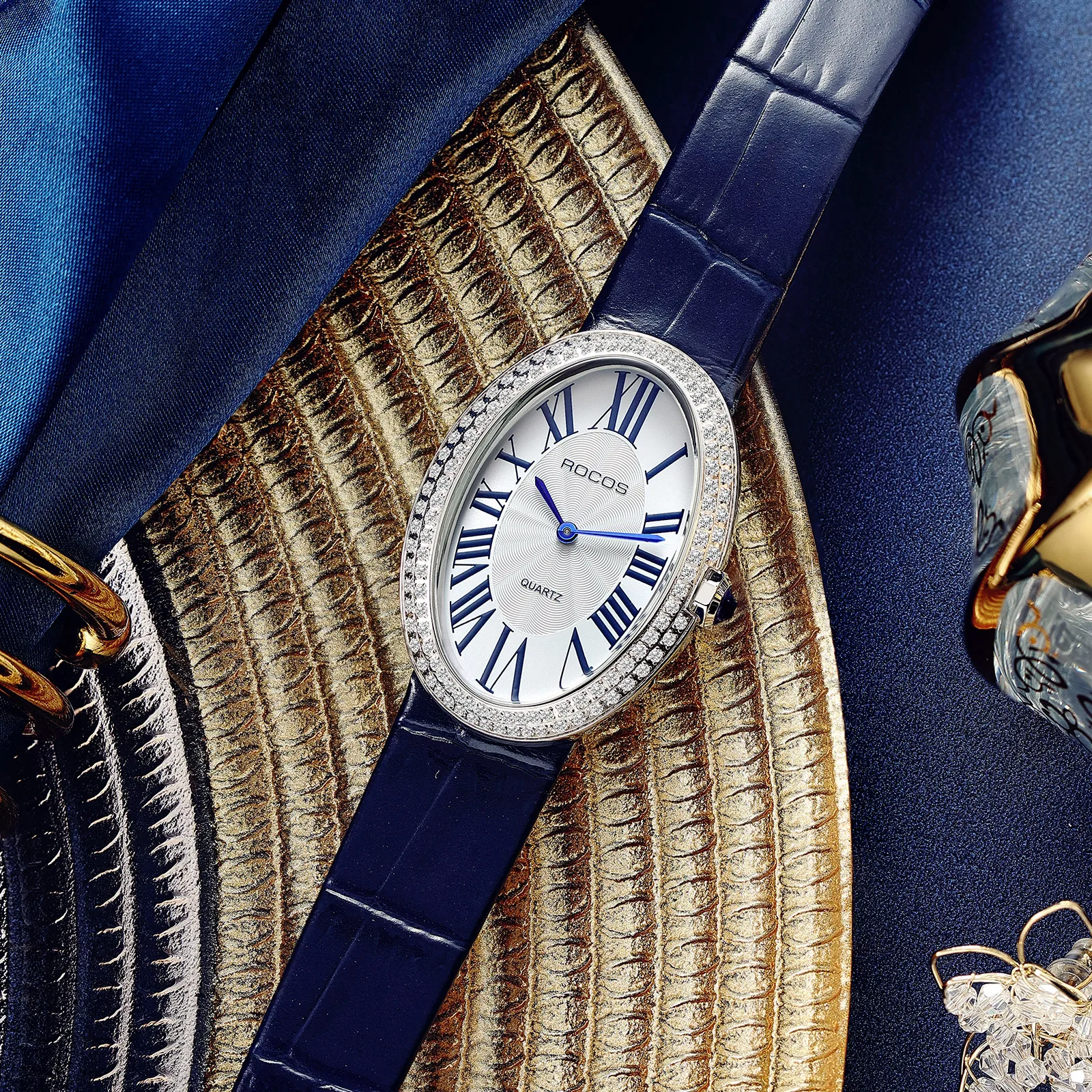 ROCOS Leather Watch for Women Elegant Luxury Brand Ladies Oval Quartz Watch Fashion Best Selling Drop Shipping Dress Watch R0254