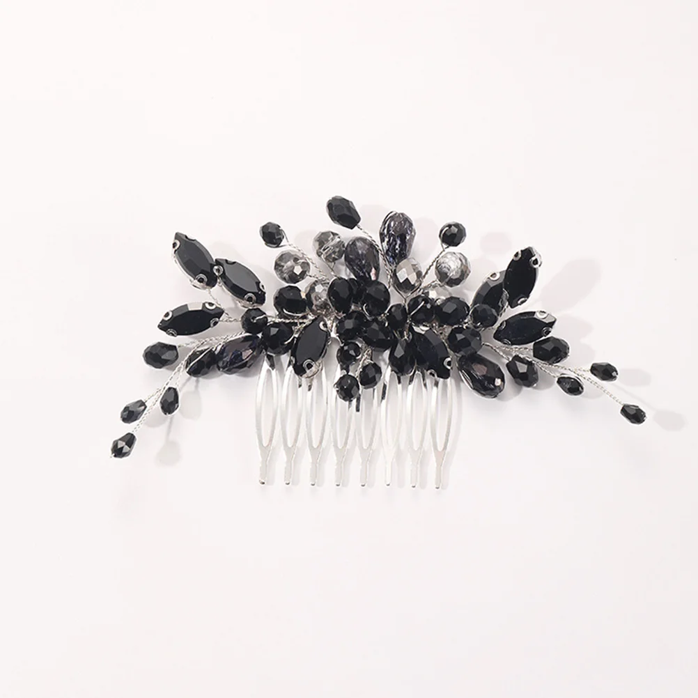 

Bridal Rhinestone Hair Comb Wedding Gold Clips Accessories for Side Metal Decor