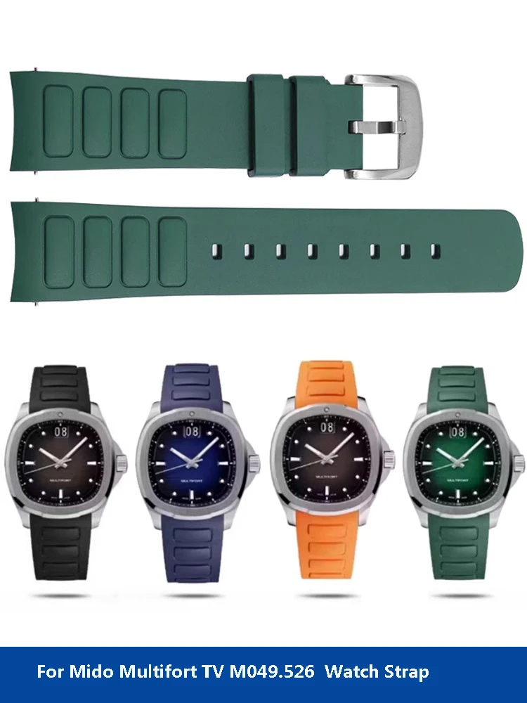 Enhanced Waterproof Rubber Watch Strap 22mm with Curved Interface - Premium Silicone Watchband Accessories