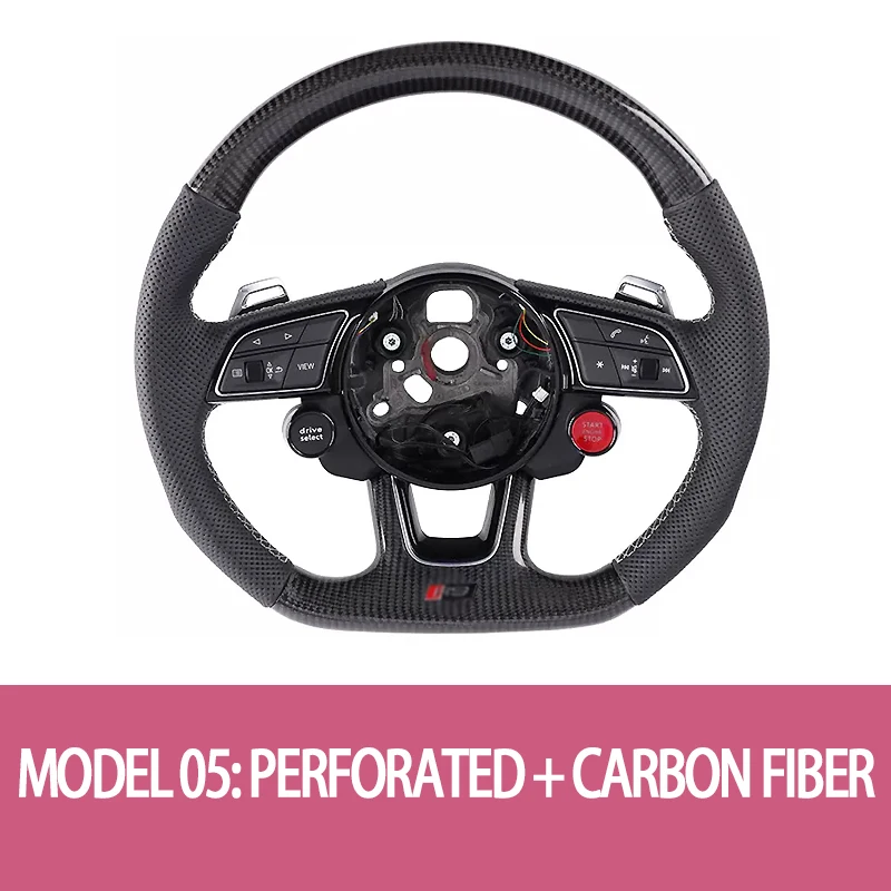 Hot Sale Led Carbon Fiber Steering Wheel Fit For Audi A3 A4 B9 A5 Rs3 Rs4 Rs5 S3 S4 S5 Rs6 Rs7 Control