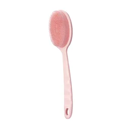 Luxurious Exfoliating Bath Brush with Soft Sponge and Handle (GJ02-Pink)