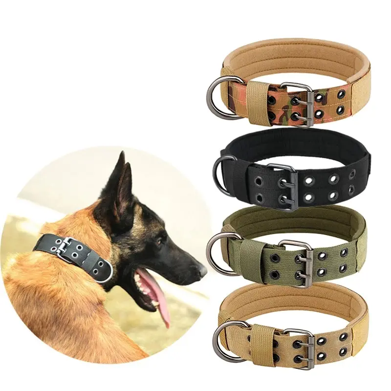 1pc Medium To Large Nylon Tactical Pet Dog Collar - Adjustable And Durable, Suitable For Medium And Large Dogs. 1pc Medium To Large Nylon Tactical Pet Dog Collar - Adjustable And Durable, Suitable For Medium And Large Dogs.