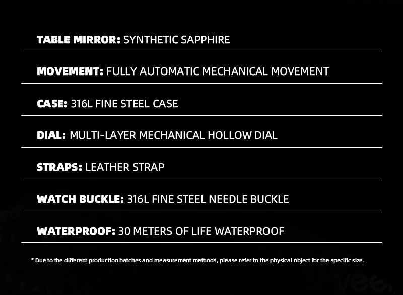 mechanical pocket watch Square Automatic Mechanical Watch for Men Skeleton Steampunk Dial Man Wristwatch Male 30M Waterproof Luminous Hands Reloj Hombre automatic watch