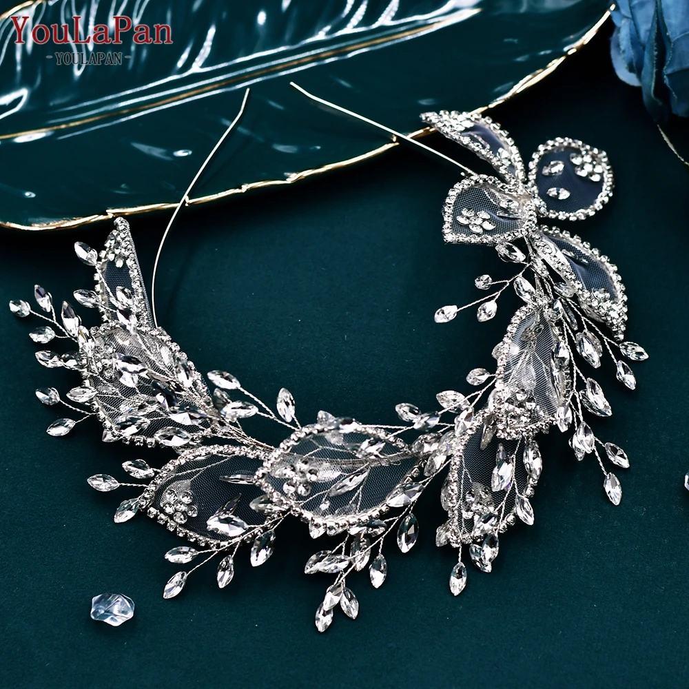 YouLaPan Handgemachte Braut Hochzeit Haar Hoop Frauen Wunderschöne Haar Zubehör Bankett Tanzen Party Kopfschmuck Festival Geschenke HP604 – Detail 4