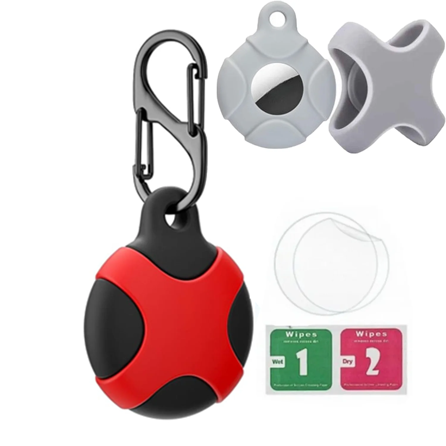 Waterproof Airtag Holder Keychain for Pet Collars and Key Rings