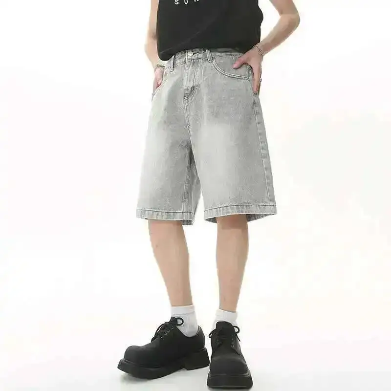 IEFB Men' Jeans Shorts Loose Mid
