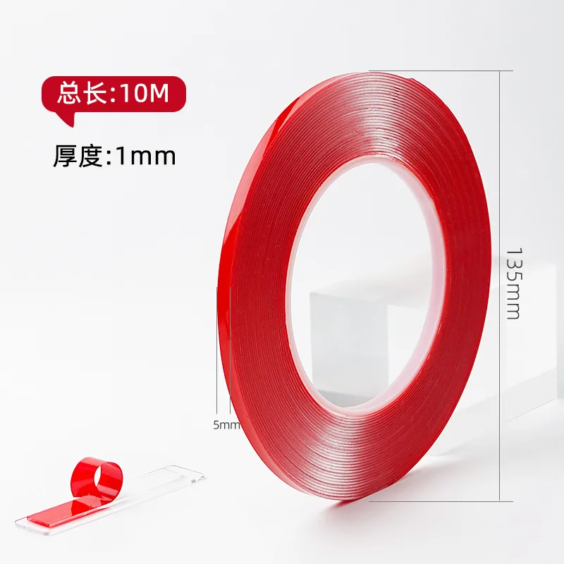 1Roll 3m/10m Double Sided Nail Art Adhesive Tape For False Tips Nail Art Display Creative Design Nail Sticker Strong Sticky Glue 6