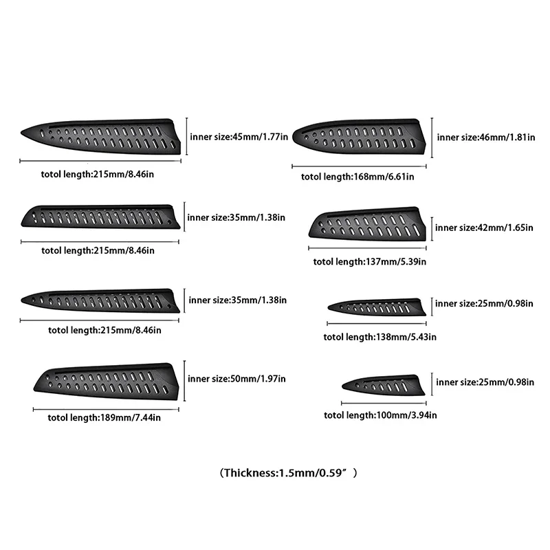 Guaina Per Coltello Da Cucina Coperture Per Coltelli In Plastica - Foto 2