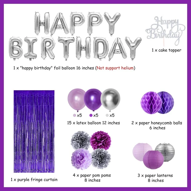Un anniversaire violet magnifique grâce à nos décos