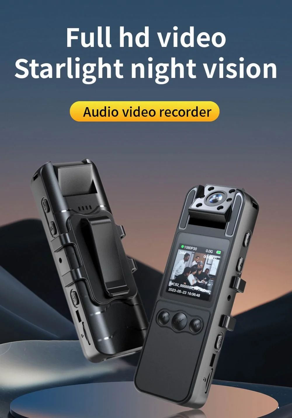 NEW 1080P HD Mini Camera Portable Digital Video Recorder BodyCam 180 Rotating In