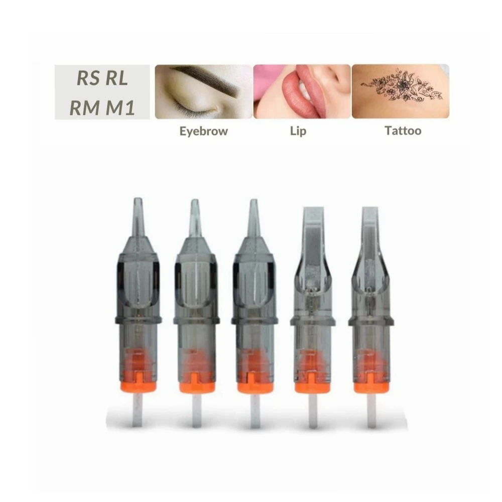 Easy Click Cartridge Tattoo Needles RL RS RM  Disposable Sterilized Safety Tattoo Needle for Cartridge Machines Grips Tattoo Gun