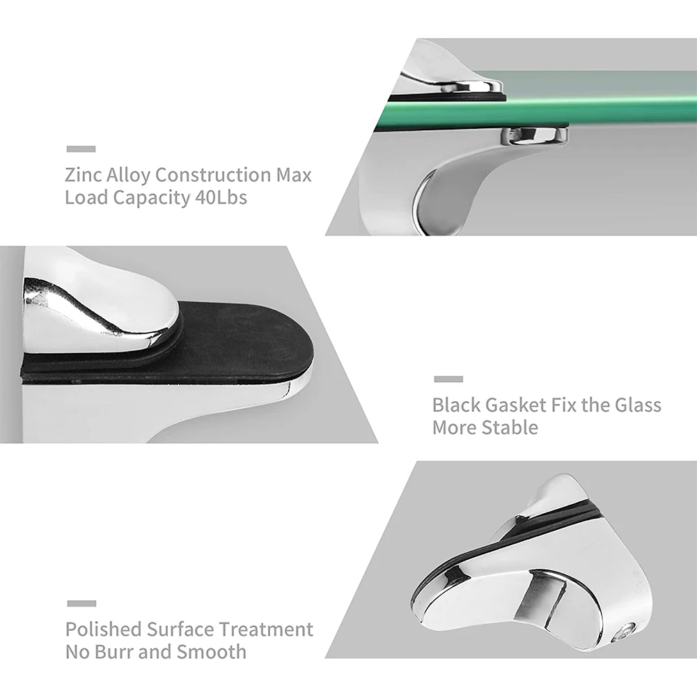 Suportes, Flat Back, Partition Board Fixed Clip, 4pcs